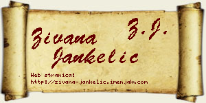 Živana Jankelić vizit kartica